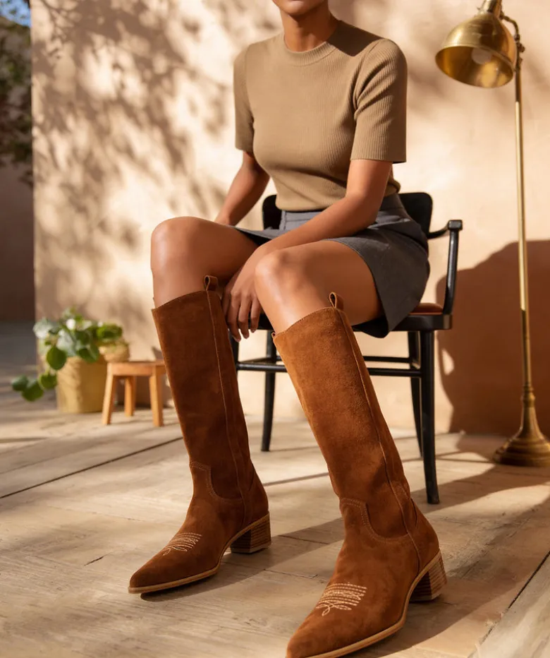 Bottes Santiags JUDITH Camel