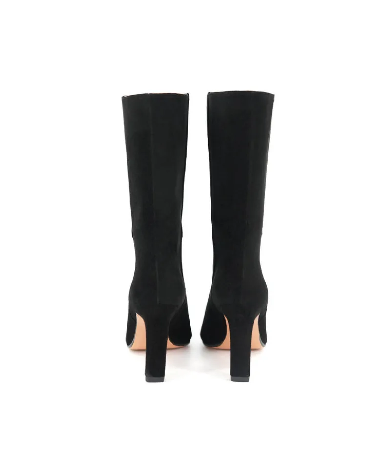 Bottes TAMARA Veau Velours Noir