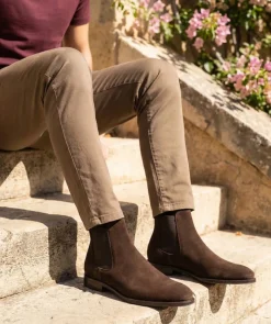 Bottines CHELSEA Daim Marron