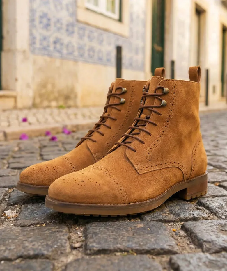 Bottines ERNESTO Daim Camel