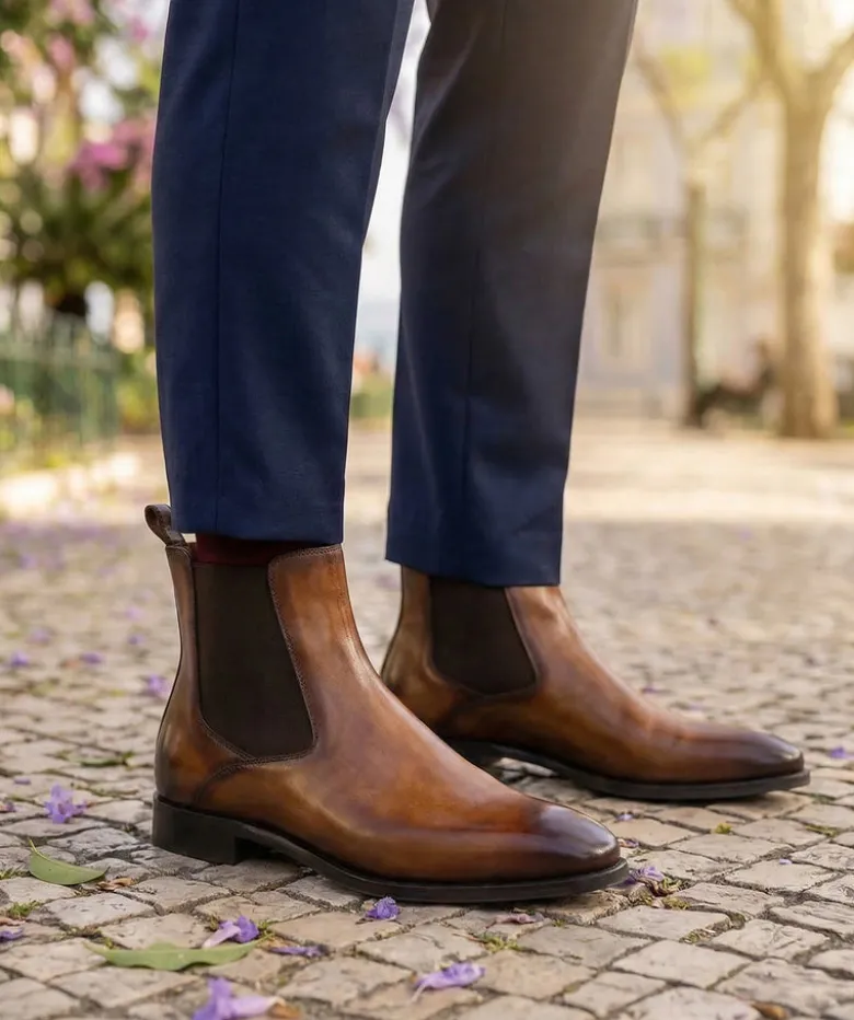 Bottines FIRENZE Marron Patiné