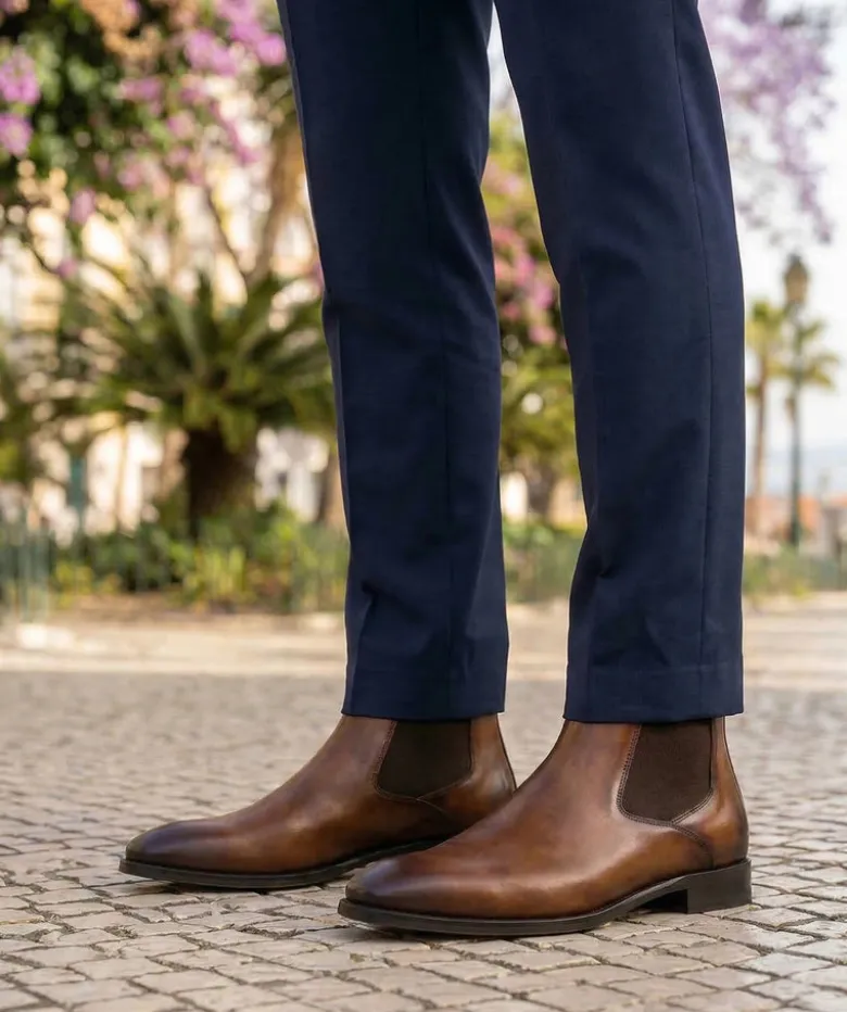 Bottines FIRENZE Marron Patiné