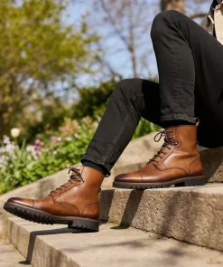 Bottines POWELL Marron Patiné