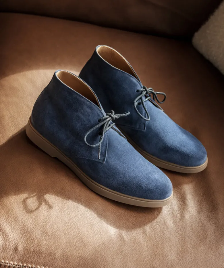 Bottines SAHARA Daim Bleu