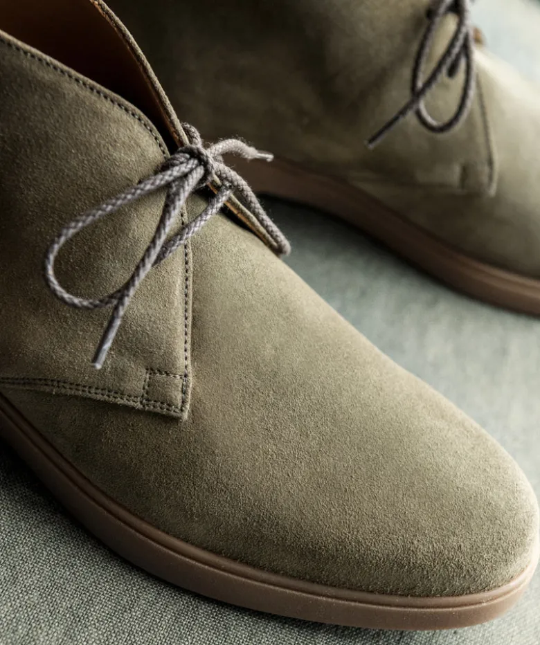 Bottines SAHARA Daim Olive