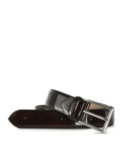 Ceinture Cuir Bordeaux Lisse