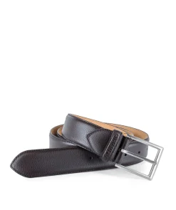 Ceinture Cuir Grainé Marron