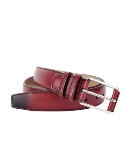 Ceinture Cuir Patiné Magenta