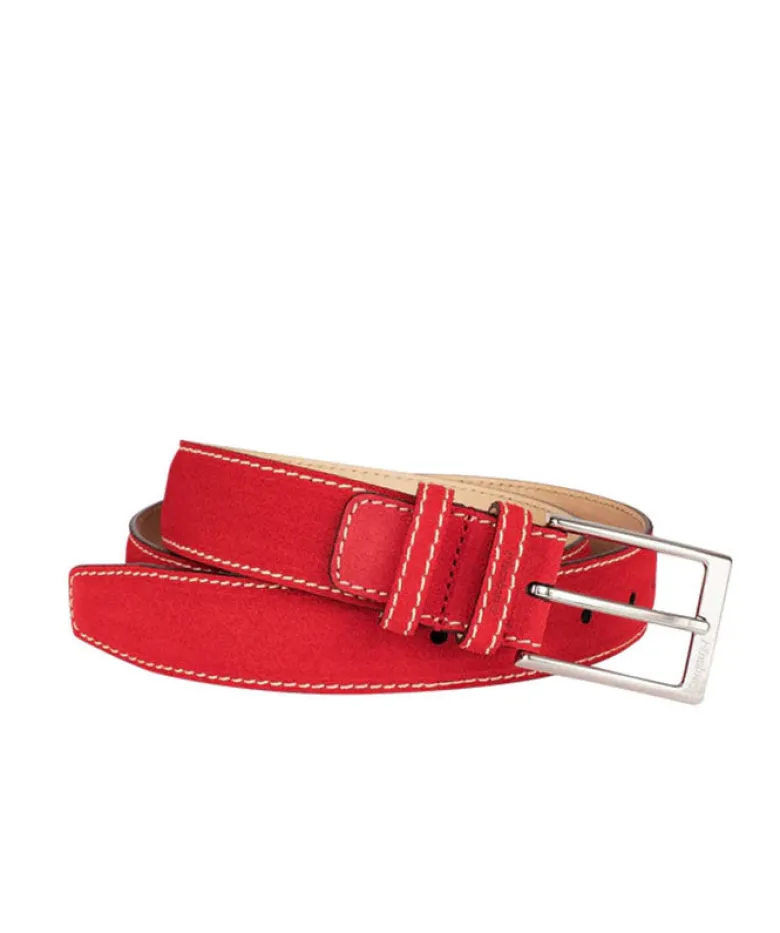 Ceinture estivale daim rouge