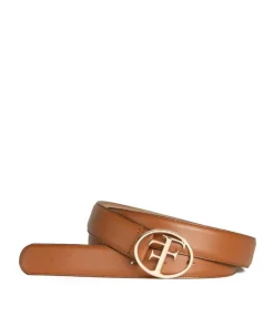Ceinture PARIS Cognac boucle or