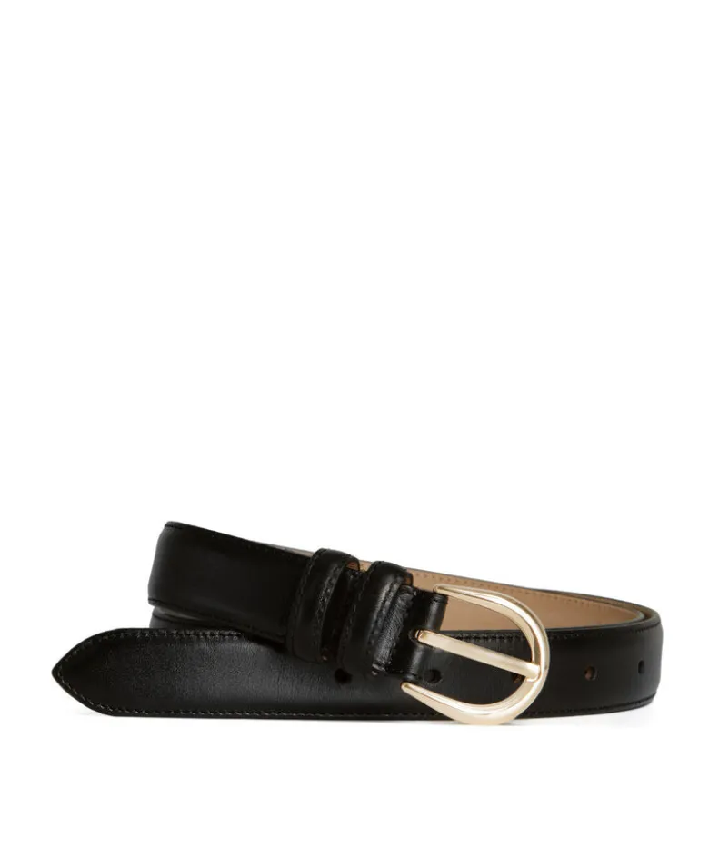 Ceinture ROME Noir boucle Or