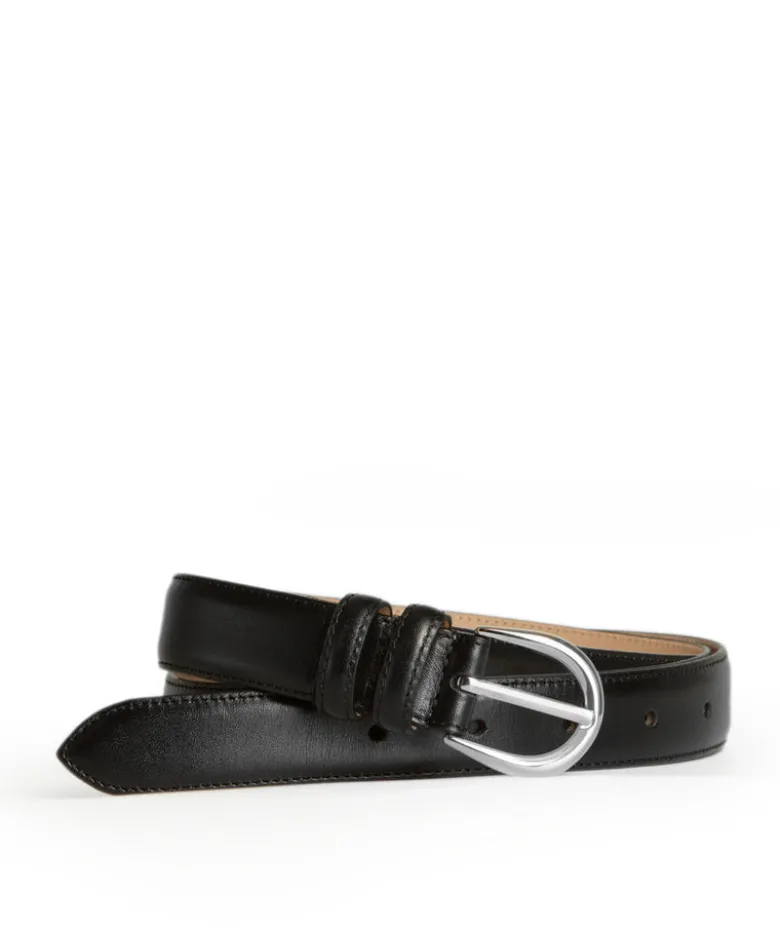 Ceinture ROME Noir boucle Argent