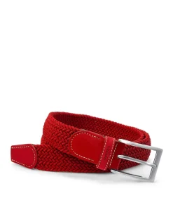 Ceinture Tressée Rouge