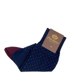 Chaussettes Marine et Bordeaux