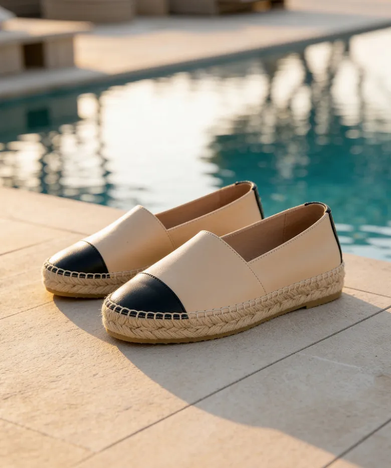 Espadrille IZIA Beige et Noir