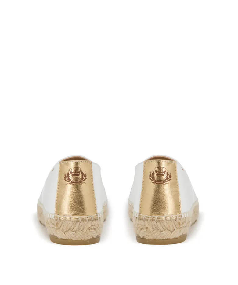 Espadrille IZIA Blanc et Or