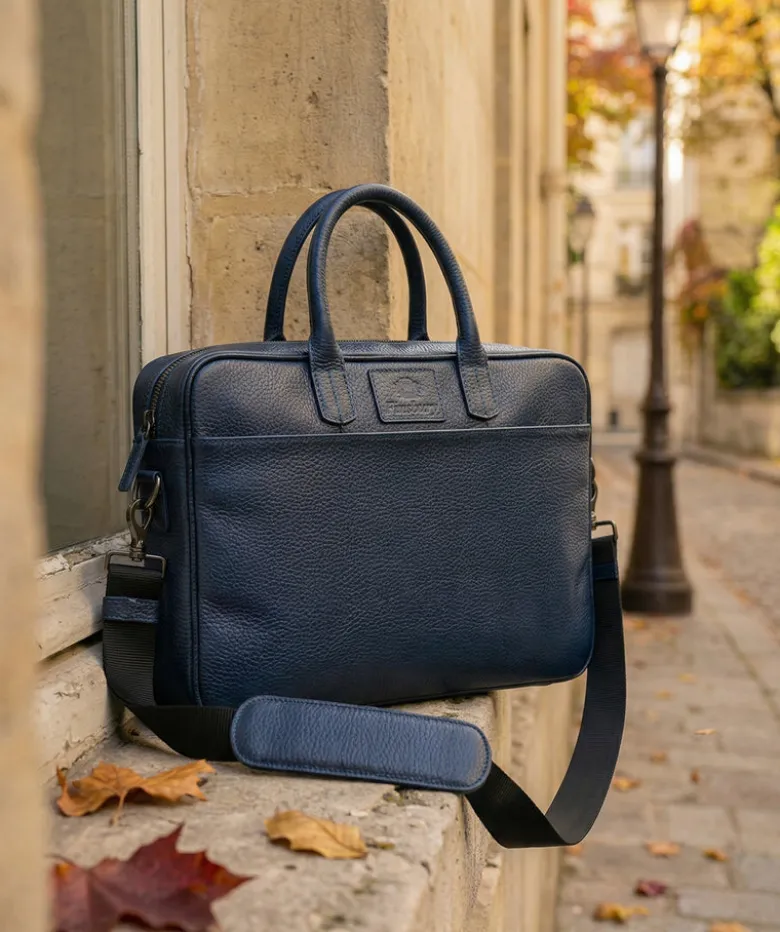 Mallette Grainée Bleu