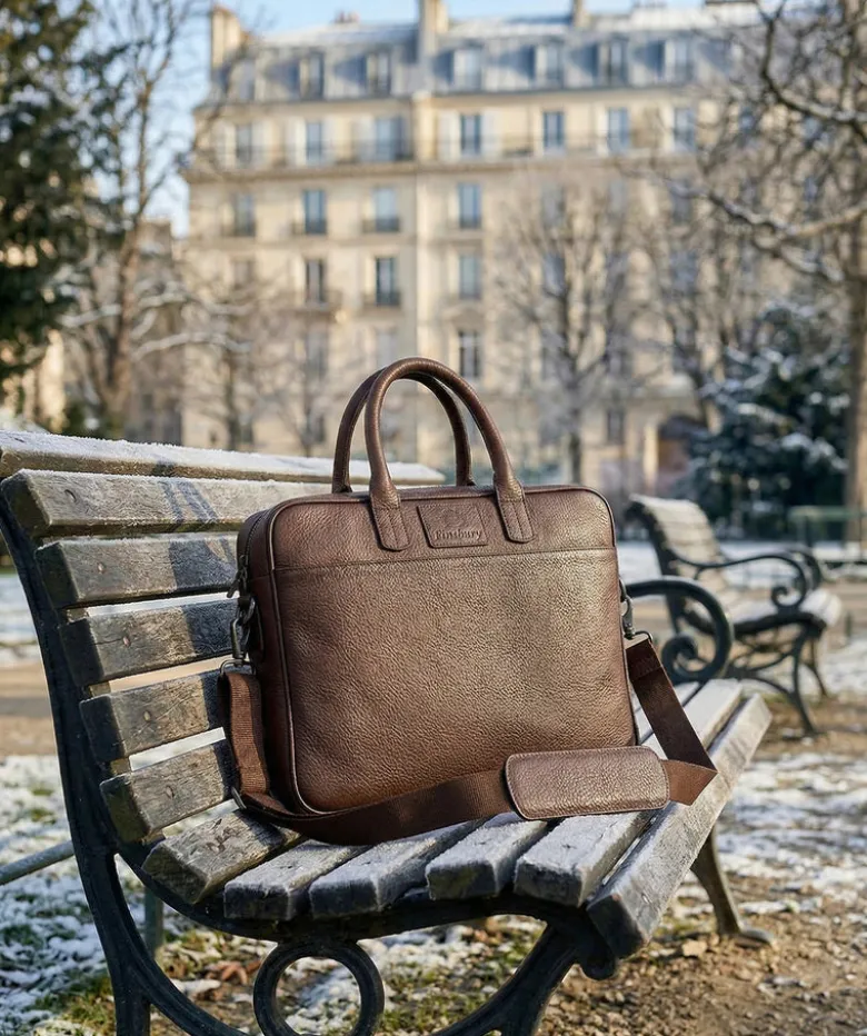 Mallette Grainée Marron Foncé