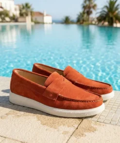 Mocassin ACAPULCO Veau Velours Brique