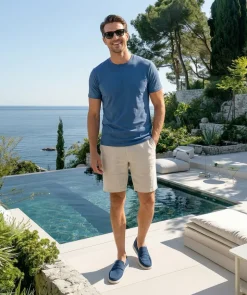 Mocassin ACAPULCO Veau Velours Bleu Azur