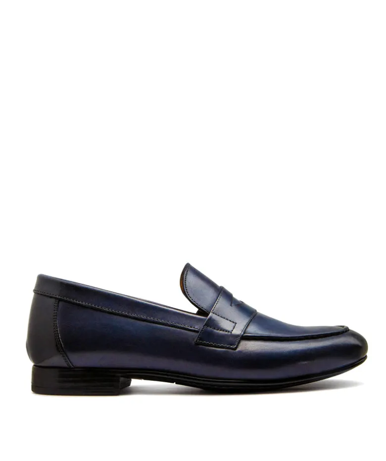 Mocassin CLAYTON Bleu Patiné