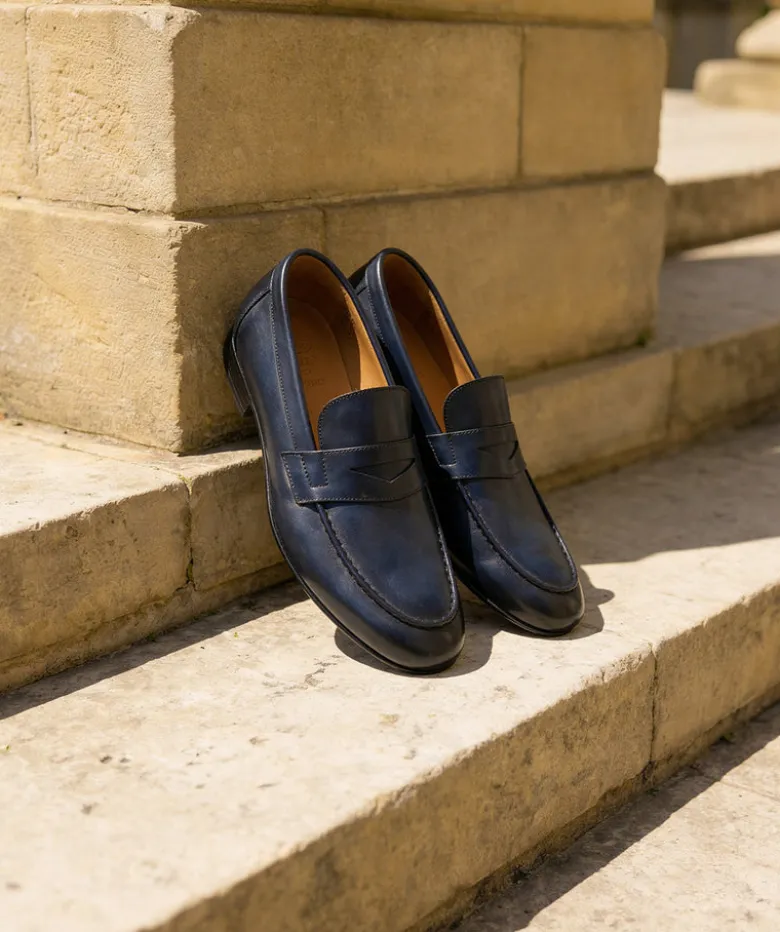 Mocassin CLAYTON Bleu Patiné