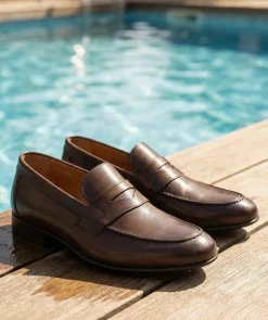 Mocassin CLAYTON Marron Patiné