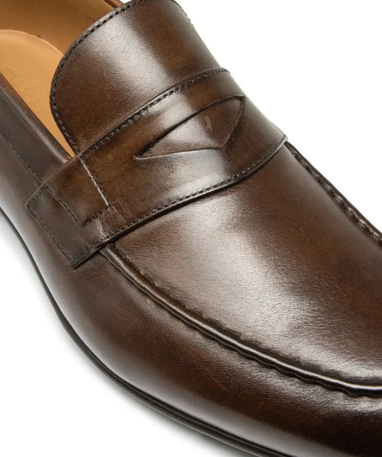 Mocassin CLAYTON Marron Patiné