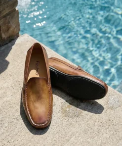 Mocassin LUCA Gold Patiné