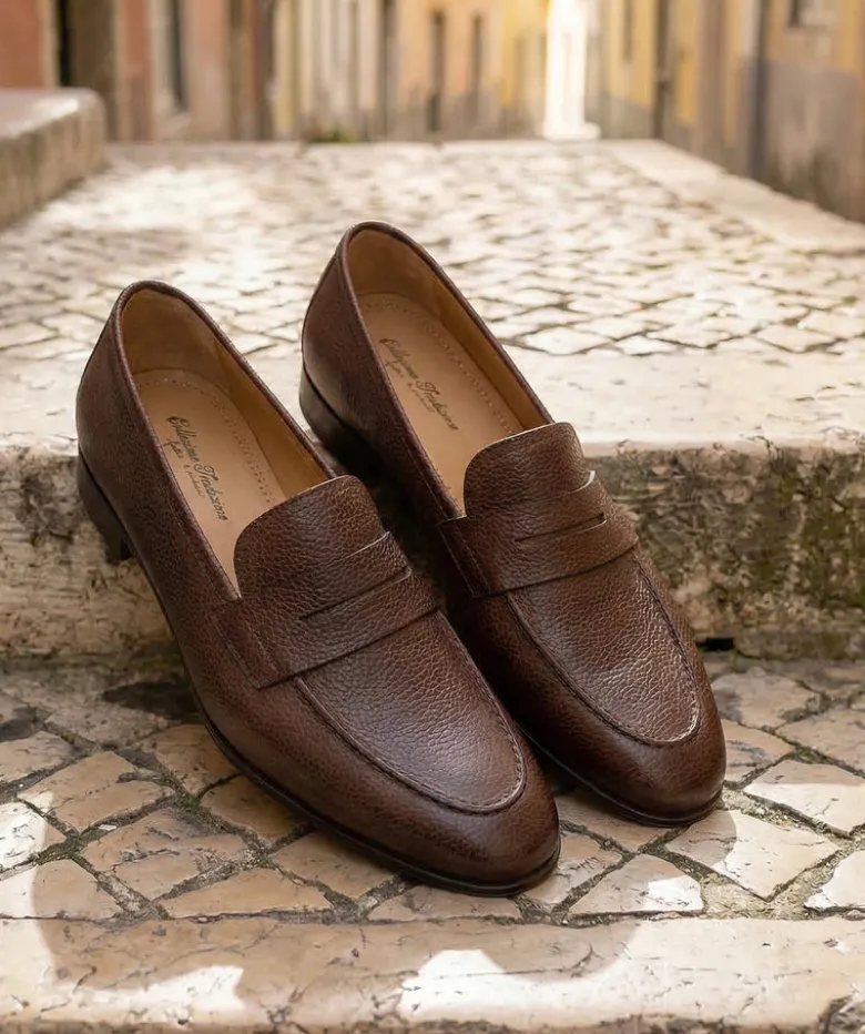 Mocassin MARKOS Grainé Marron Patiné