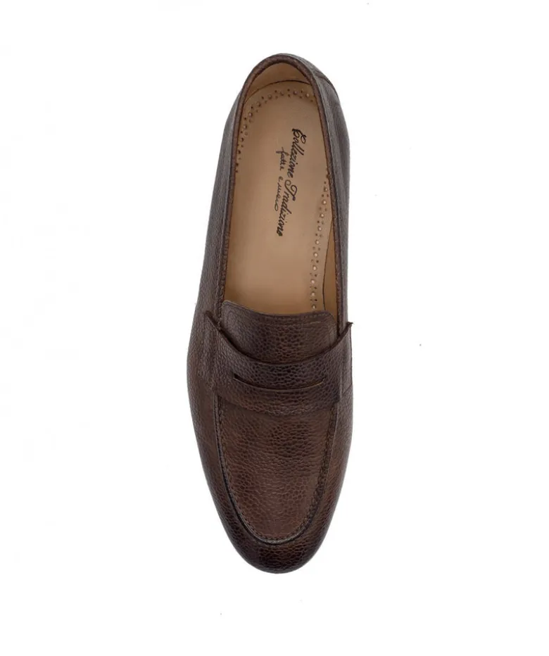 Mocassin MARKOS Grainé Marron Patiné