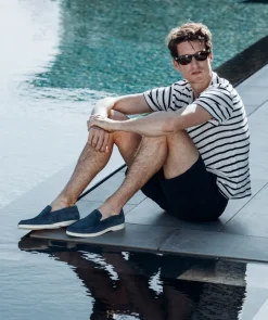 Mocassin MONACO Daim Bleu