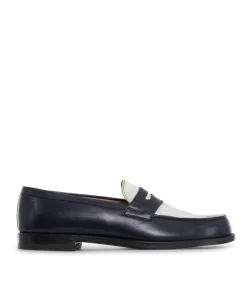 Mocassins Bicolore LILOU Marine et Blanc