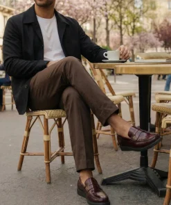 Mocassins EDUARDO Bordeaux Lisse