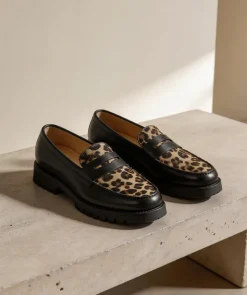 Mocassins LILOU Gomme Léopard