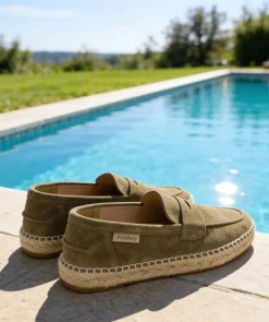 Mocassins NEVADA Daim Olive