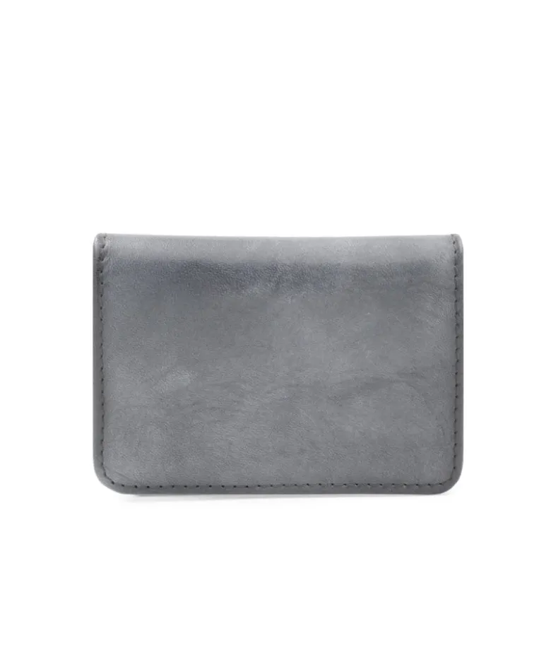 Porte-cartes à Deux Volets Gris