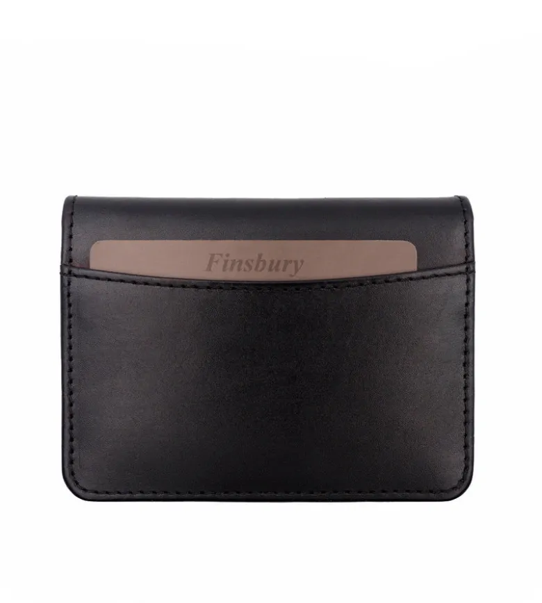 Porte-cartes à Deux Volets Noir