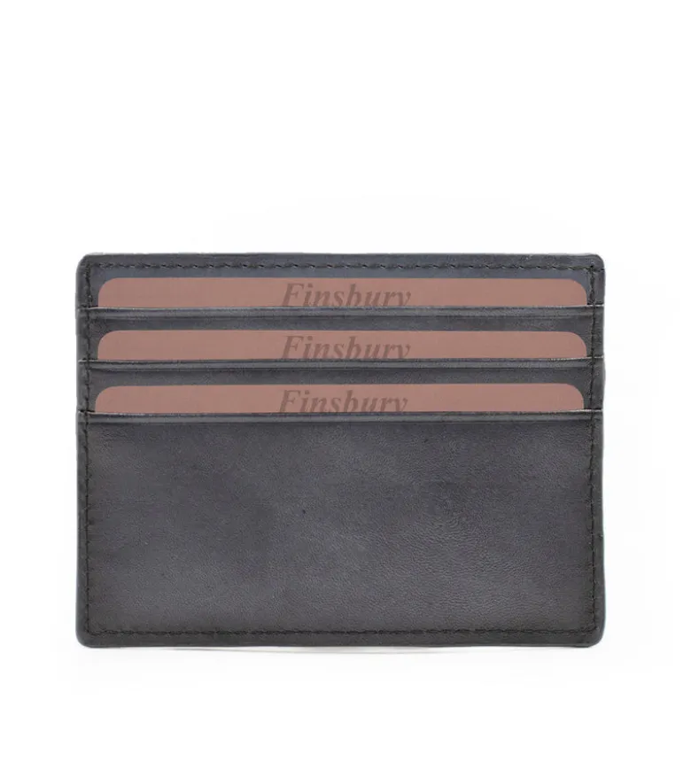 Porte-cartes Gris Patiné