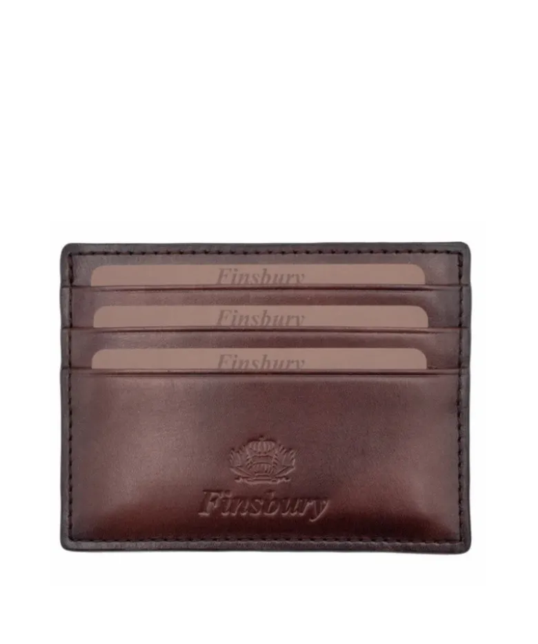 Porte-cartes Marron Patiné