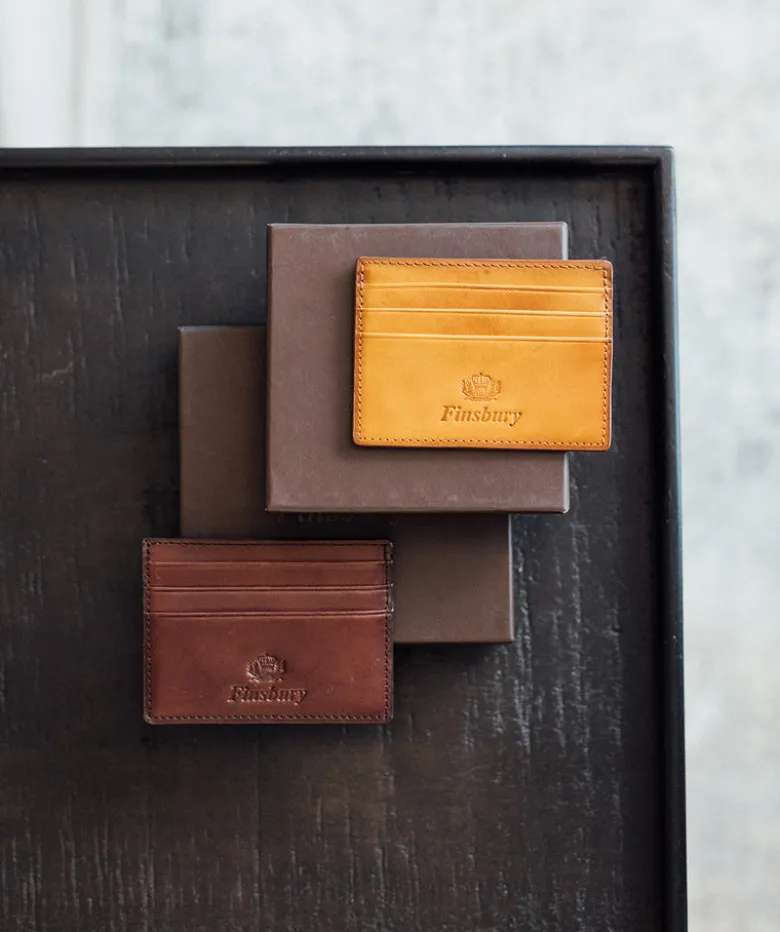 Porte-cartes Marron Patiné