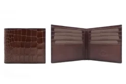 Portefeuille Croco Marron