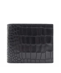 Portefeuille Croco Noir