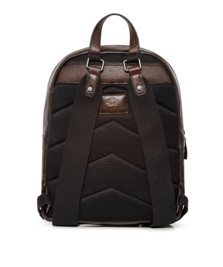 Sac à Dos en Cuir Grainé Marron