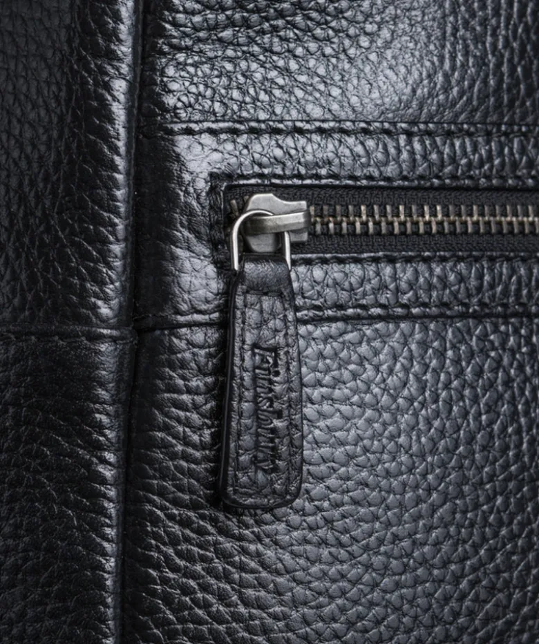 Sac à Dos en Cuir Grainé Noir