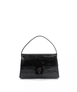 Sac FF23 Cuir Façon Croco Brun