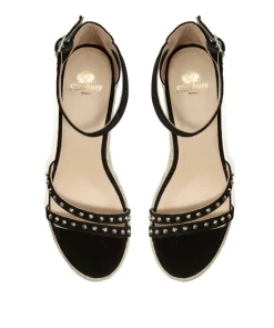 Sandales CAMILLE Veau Velours Noir