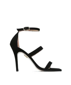 Sandales ELSA Veau Velours Noir