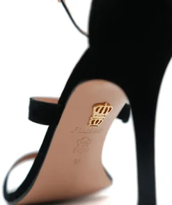 Sandales ELSA Veau Velours Noir