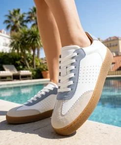 Sneakers JANE Ciel et Blanc